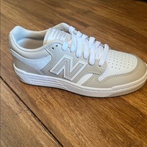 New Balance Cream and White Sneakers